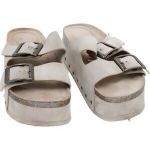 Steve Madden Kali Platform Sandals Taupe Suede Women's US 9.5